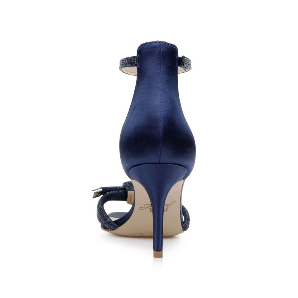 JEWEL BADGLEY MISCHKA Womens Navy Lenny Square Toe Stiletto Heeled Sandal 9.5 - Picture 2 of 4